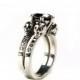 Skull Engagement Ring, Diamond Skull Ring, Goth Engagement Ring, Rock n Roll Wedding Ring, Memento Mori Ring, Womens Skull Ring, All Sizes