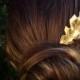 Large Oak Leaf Hair Pin Gold Oak Leaf Bobby Pin Brass Hair Pins Leaf Hair Clip