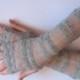 Long Wedding Gray Bridal Gloves Lace Gloves Fingerless