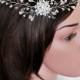 Hair vine, bohemian forehead band, Forehead wine, bridal halo, diamond pearl, wedding hair accessory, 20s, Boho chic, dainty, Bridal crown