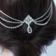 Wedding Headpiece with crystals and 'something blue' - Bohemian Wedding Headpiece -Bridal Hair Accessory -Downton abbey 1920s Headpiece