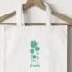 Personalized Flower Tote - Daisy Tote - Wedding Tote - Flower Girl Gift - Bridesmaids Totes - Large Tote - Natural Cotton Bag - FREE SHIP