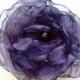 Purple Organza Flower, Amethyst Wedding Hair Flower, Lavender Maternity Sash, Bridal Sash, Dance Recital, Hair Clip, Pin Brooch
