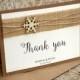 Winter Wedding Thank You Card, Christmas Wedding Thank You Cards, Thank You Notes, Thank You Card Folded, Rustic Thank You Notes