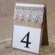 Rustic Table Number, Lace Table Number, Escort Cards, Wedding Table Numbers, Burlap Table Numbers, Kraft Table Number, Rustic Chic