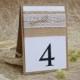 Lace Table Number, Rustic Table Number, Escort Cards, Wedding Table Numbers, Burlap Table Numbers, Kraft Table Number, Rustic Chic