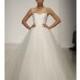 Christos - Spring 2013 - Fleur Strapless Tulle Ball Gown Wedding Dress with Floral Embroidered Sweetheart Bodice - Stunning Cheap Wedding Dresses