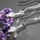 Light Purple Heart Crystal Earrings Swarovski Vitrail Light Silver Small Heart Earrings Purple Crystal Wedding Earrings Heart Dangle Earring