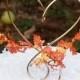 Fall Cake Topper With Autumn Leaves, Romantic Theme Decor