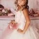 Dream Mini Bride Flower Girl Feather Dress Pink
