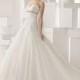Honorable A-line Sweetheart Beading Lace Sweep/Brush Train Tulle Wedding Dresses - Dressesular.com