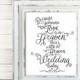 Wedding Sign Signage Instant Printable //  Because someone we love is in heaven today... //  Remembrance sign //  Black On White //  11x14