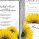 Downloadable Wedding Invitation, Printable Wedding Invitation, DIY Wedding Invitation,Sunflower Wedding Invitation, Downloadable Invitations