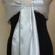 Large Satin Shawl / Wrap / Stole / Bolero / Shrug  - Wedding/Bridal/Formal Colours - Ivory, black, white & light silver / grey