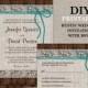 Printable Rustic Wedding Invitation With RSVP Card 