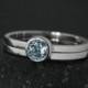Round Aquamarine Engagement Ring Set – Choose Your Setting