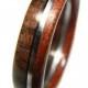 Unique Walnut and Sandalwood  Wood Engagement Ring, Jewelry, Ring, Wood Jewelry, Weddings, Wedding Band, Engagement