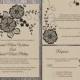DIY Lace Wedding Invitation Template Set Editable Word File Download Printable Rustic Wedding Invitation Burlap Vintage Floral Invitation