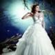Charming Ball Gown Halter Beading Ruching Sweep/Brush Train Organza/Tulle Wedding Dresses - Dressesular.com
