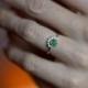 Emerald Engagement Ring, Emerald Diamond Ring, Diamond Emerald Ring, Solitaire Emerald Ring, Gold Emerald Ring