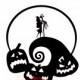 Abstract Jack and Sally Cake Topper