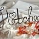 Rustic Wedding Cake Topper, Hitched