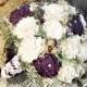 Plum Purple Bouquet, Fall Bouquets, Fall Wedding, Burlap Lace,Purple Bouquet,Alternative Bouquet,Rustic,Bridal Accessories,Keepsake Bouquet