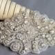 Rhinestone Applique Bridal Accessories Crystal Trim Rhinestone Beaded Applique Wedding Dress Sash Belt Headband Jewelry RA003