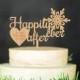 Happily ever after Snowflake Cake Topper Personalized Wooden Cake Topper Last Name Topper Winter Cake Topper Winter Wedding