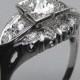 Antique Vintage Art Deco 1920's Platinum Diamond Engagement Ring