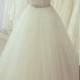 Sweety illusion lace scoop neck open back princess wedding dress