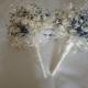 Bubble pearl bridesmaids bouquet in ivory and navy beads - pearl bouquet - bouquet - beaded bouquet - wedding flowers - beaded bouquet