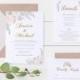 Printable Wedding Invitation // Floral Wedding // Wedding Inviations // Printable Wedding Invitations // 3-Piece Suite // The Sophie Suite