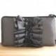 SALE Charcoal Gray Bridesmaids Clutch- Pewter Ruffle Clutch