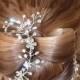 Bridal Hair Vine with Rhinestones Wedding Headpiece Boho Hair Piece Headband: Garden of Eden Vine