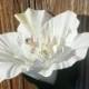 TROPICAL BRIDAL HAIR Clip - "Real Touch" Ivory White Hibiscus, Bridal Clip, Headpiece, Silk Flowers, Hawaiian, Crystal Center, Beach Wedding