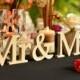 Mrs. &. Mr.. wood sign wedding decor,  Mr. and Mrs. wooden letters, Wedding sign, Wedding Decor, Rustic sign