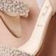 Ivory Bridal Shoes Uk  Gorgeous Wedding Shoes Summer Champagne High Heels Medium Length Decorated With Beading Pearls Open Toe High Heels Women Shoes Ivory Kitten Heel Wedding Shoes From Everytide, $89.01