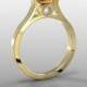 10k yellow gold engagement ring,7mm round natural citrine and two 2mm white diamonds(G-H/VS-SI), , AKR-471