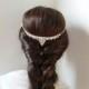 Bohemian Hair Chain Wedding Head Piece Rhinestone Hair Jewelry Gatsby Downton Abbey