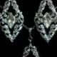 Crystal Bridal Jewelry Set, Victorian Bridal Earrings, Drop Bridal Necklace, Dangle Earrings, Art Nouveau Wedding Jewelry, ESMIRALDA