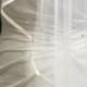 RHINESTONE & Pearl Angel Cut Wedding VEIL, 1/4 Inch Ribbon, Satin Edge Veil, Very Beautiful, Single Layer