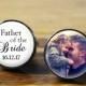 Father of the Bride Personalized wedding cufflinks - A personalised photo gift for your wedding day (stainless steel cufflinks)
