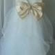 Customized Ivory white stunning girls flower girl pageant special occasions dress with beautiful train