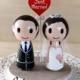 2.5 inches Customise Wedding Cake Topper with Heart Message