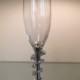2 - Silver and White Natural Pearl Champagne Glasses