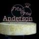 Custom made CAKE TOPPER - Mr & Mrs with YOUR new last name