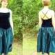 Upcycled Teal Party / Prom Dress, Modern Size 8, Small