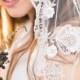 Wedding Veil,Bridal Veil,Tulle Veil,Crystal Veil,Embroidered Veil, Elbow Veil, Ivory Heirloom Veil, Beaded Veil - Style 003