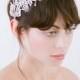 Wedding Headpiece,Bridal Headpiece,Wedding Headband,Bridal Headband,Crystal Headband,Silver Encrusted Hair Piece,Crystal Headpiece-Romilly